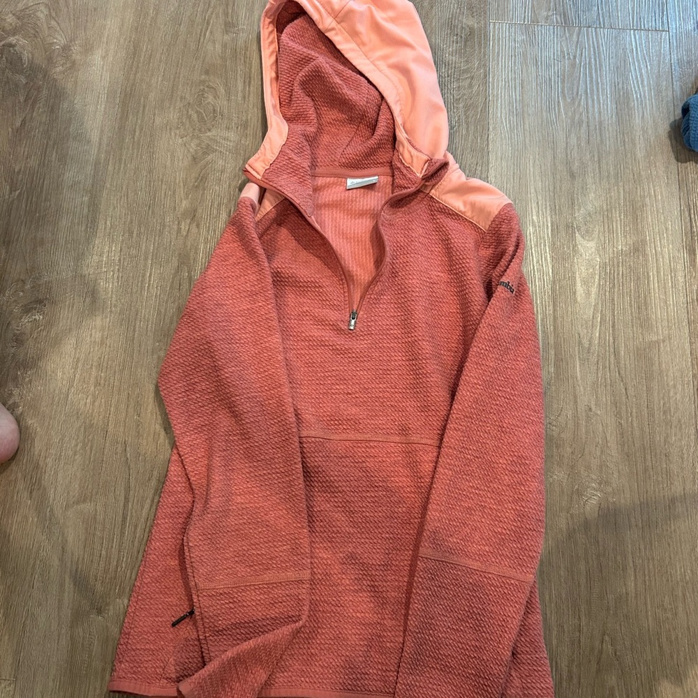 Columbia Pink Heathered Hooded Sweater